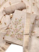 All Over Embroidered Chanderi Unstitched Suit With Dupatta